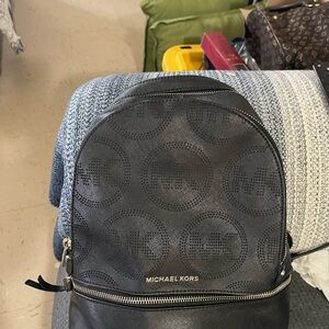 Michael Kors Monogram Black Backpack